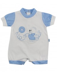 Image baby footie romper lifebelt. Colour light blue, size 6-9 months