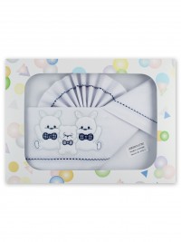 cotton layette three friends. Colour blue, one size