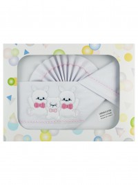 cotton layette three friends. Colour pink, one size
