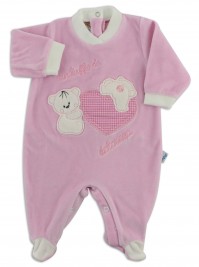 Picture baby chenille footie a dip of sweetness. Colour pink, size 0-1 month