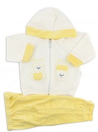 Picture Coverall Hooded Friends Bears. Colour yellow, size 3-6 months