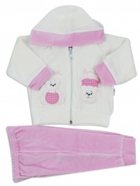 Picture Coverall Hooded Friends Bears. Colour pink, size 0-1 month