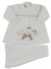 image baby footie outfit clinical chenille jib. Colour creamy white, size 3-6 months