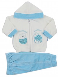 Picture hood suit let's play together. Colour turquoise, size 3-6 months