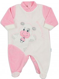 baby footie chenille cow cow. Colour pink, size 3-6 months