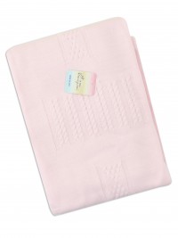 Picture cradle cover in mixed scarf and hat. Colour pink, one size
