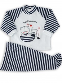 image baby outfit baby bear and kitten fishermen. Colour blue, size 3-6 months