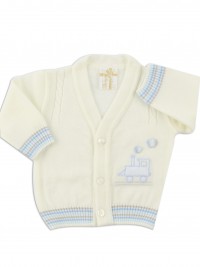 Picture accompanied by a jacket mixed with locomotive wool. Colour creamy white, size 1-3 months