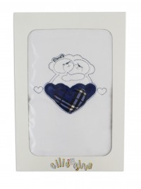 Image cover cradle in chenille tender embrace. Colour blue, one size