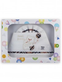 cotton layette sweet friends cradle. Colour creamy white, one size