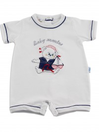 baby footie romper baby marins sailing. Colour white, size 3-6 months