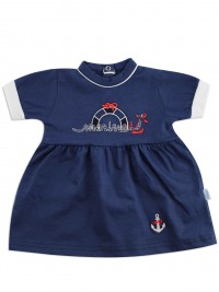 Picture baby footie marine cotton dress up. Colour blue, size 3-6 months