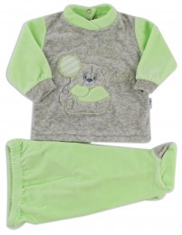 Baby footie outfit clinic chenille small baby.. Colour pistacchio green, size 0-1 month