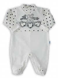 Picture cotton baby footie jersey bunny love bunny. Colour blue, size 3-6 months