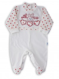 Picture cotton baby footie jersey bunny love bunny. Colour red, size 6-9 months