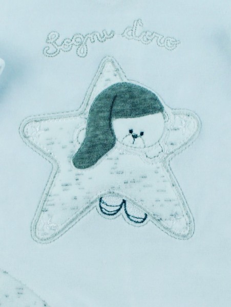 Picture baby footie chenille baby bear dreams gold. Colour white, size 3-6 months 2