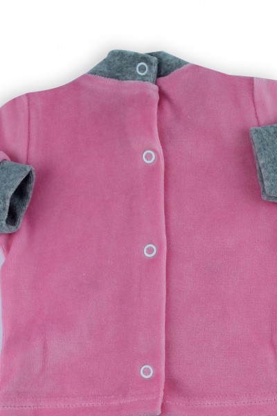 Picture baby footie outfit in chenille for you. Colour coral pink, size 3-6 months 2