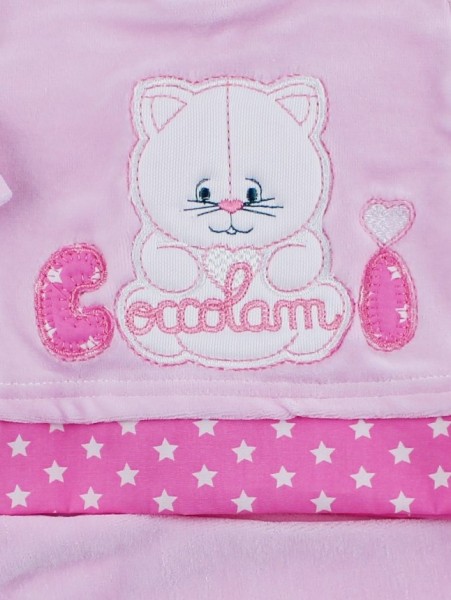 Picture baby footie chenille kitten cuddles me. Colour pink, size 6-9 months 3