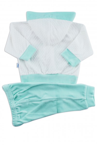 Picture hooded jumpsuit we become friends. Colour green, size 1-3 months 3