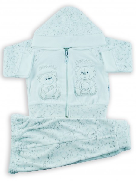 Hooded overalls friends. Colour white, size 0-3 months White Size 0-3 months