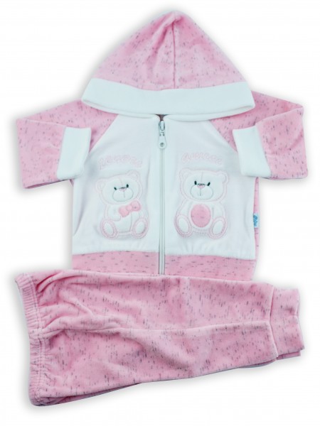 Hooded overalls friends. Colour pink, size 0-3 months Pink Size 0-3 months