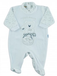 Picture baby footie chenille super friend sneakers. Colour white, size 0-1 month