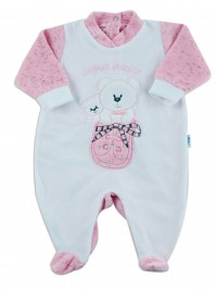 Picture baby footie chenille super friend sneakers. Colour pink, size 3-6 months