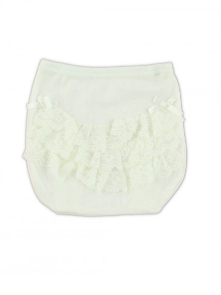 Anatomical baptismal cotton panties image. Colour creamy white, size 6-9 months Creamy white Size 6-9 months