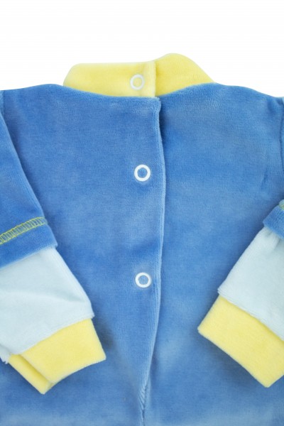 baby footie chenille baby bear playing basketball. Colour light blue, size 3-6 months 3