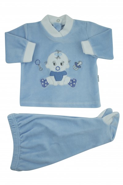 baby outfit baby sitting. Colour light blue, size 0-1 month Light blue Size 0-1 month