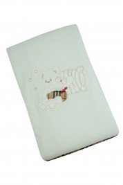 cover cradle or baby bear pram on pillow. Colour creamy white, one size
