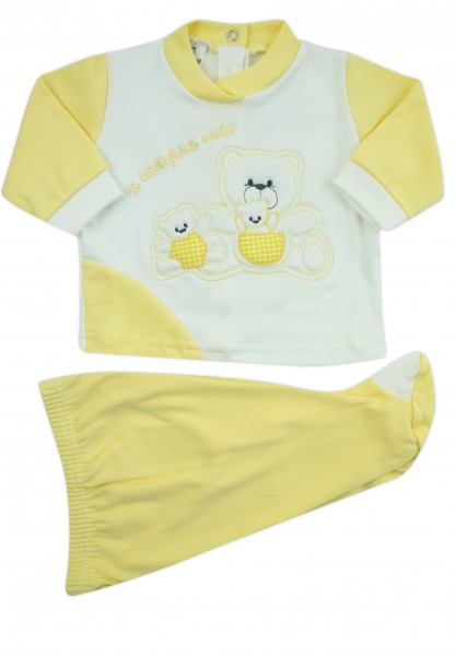 outfit x always my interlock with three bears. Colour yellow, size 1-3 months Yellow Size 1-3 months