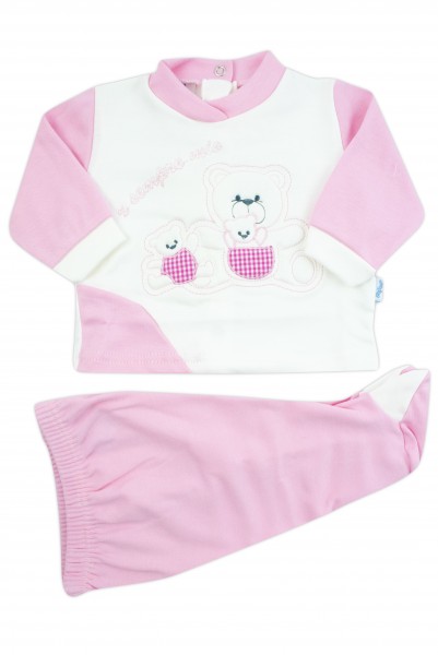 outfit x always my interlock with three bears. Colour pink, size 1-3 months Pink Size 1-3 months