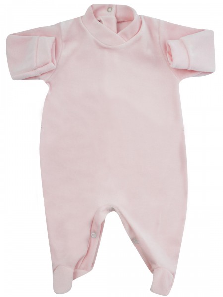 baby footie for monochrome infant. Colour pink, size 0-1 month Pink Size 0-1 month