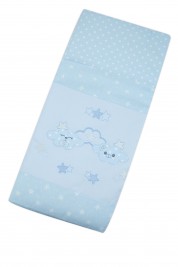 cover cradle and pram 100% cotton. Colour light blue, one size