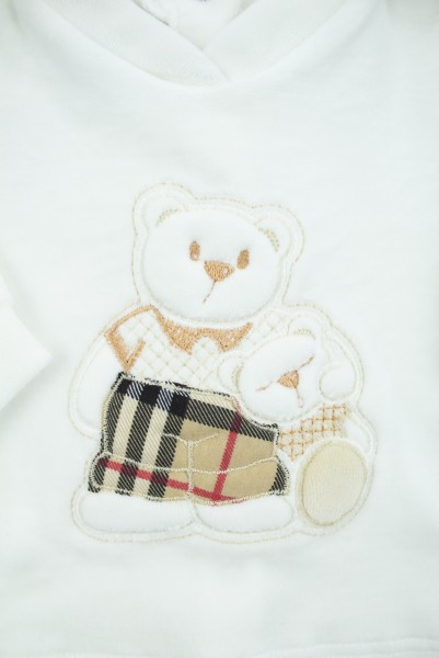 baby outfit chenille hug bears. Colour creamy white, size 1-3 months 2