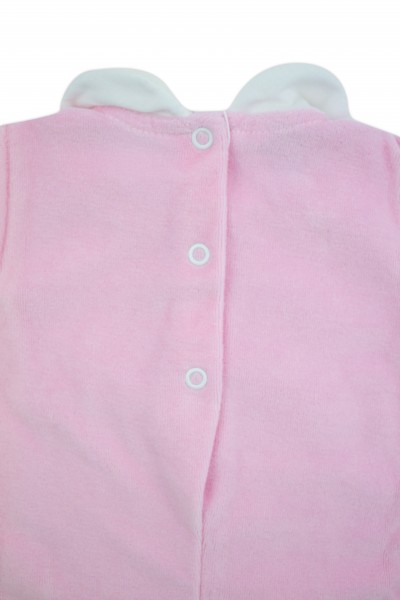baby footie chenille baby bear tender hearts. Colour pink, size 00 3
