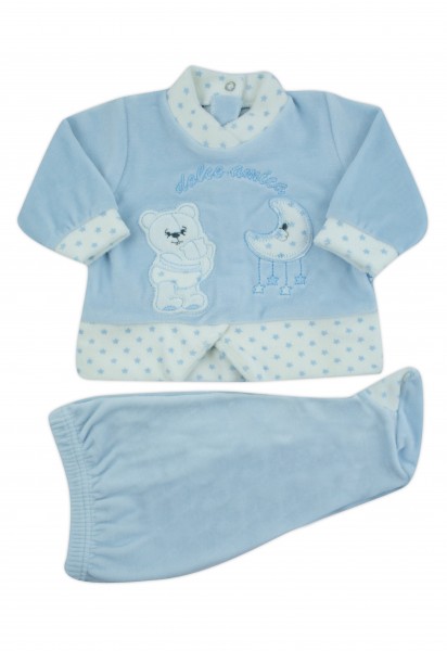 sweet friend chenille baby outfit. Colour light blue, size 3-6 months Light blue Size 3-6 months