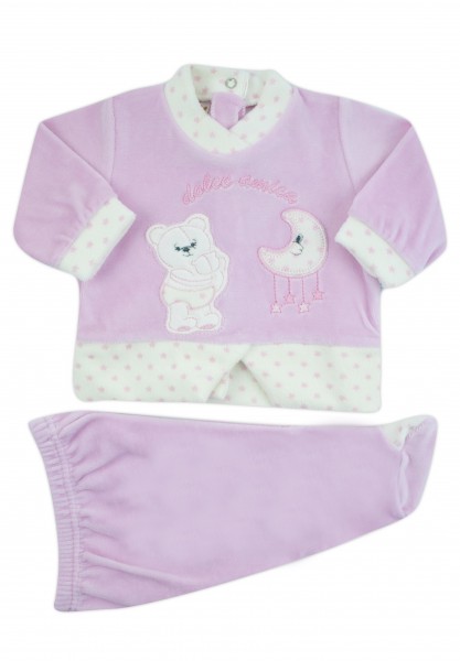 sweet friend chenille baby outfit. Colour pink, size 0-1 month Pink Size 0-1 month