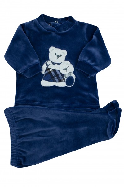 baby outfit chenille hug bears. Colour blue, size 0-1 month Blue Size 0-1 month