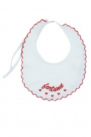 newborn baby cotton bib. Colour white, one size