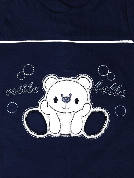 Baby footie thousand bubbles, 100% cotton. Colour blue, size 0-1 month 2
