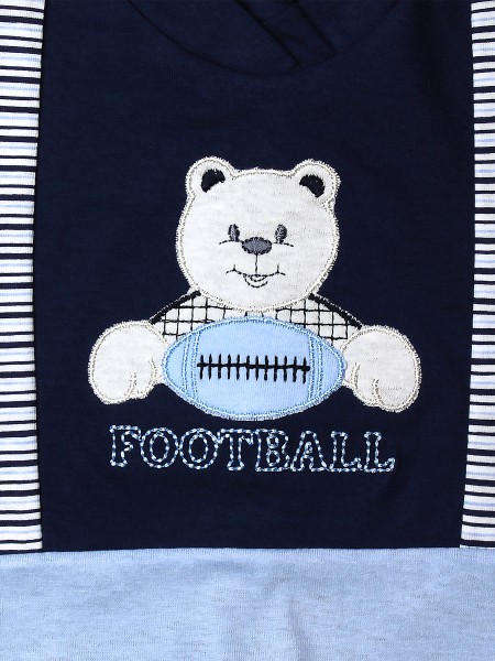 Baby outfit American football 100% cotton. Colour blue, size 6-9 months 2