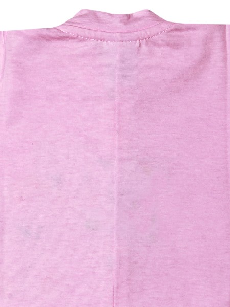 Baby footie teddy bear balloon heart 100% cotton. Colour pink, size 0-3 months 3