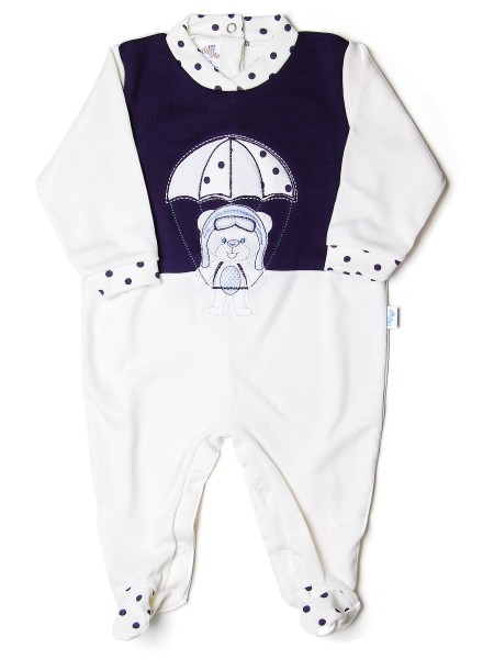 Baby footie baby bear parachutist stripes. Colour creamy white, size 1-3 months Creamy white Size 1-3 months