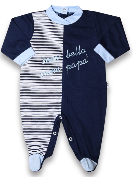 Baby footie cotton are as handsome as daddy. Colour blue, size 0-3 months Blue Size 0-3 months