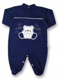 Baby footie thousand bubbles, 100% cotton. Colour blue, size 6-9 months
