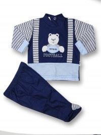 Baby outfit American football 100% cotton. Colour blue, size 0-3 months