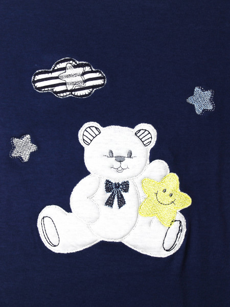 100% cotton baby bear star double face stroller cover. Colour blue, one size 3