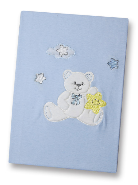 100% cotton baby bear star double face stroller cover. Colour light blue, one size 2